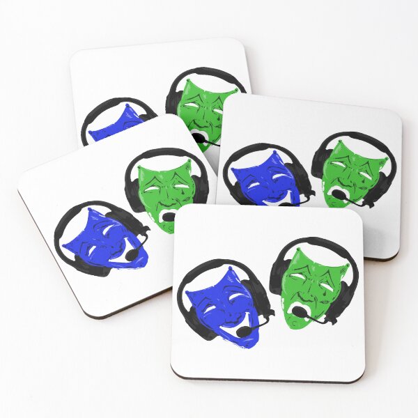 Item preview, Theatre Faces - Blue, Green designed and sold by KiannasMind.