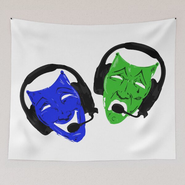 Item preview, Theatre Faces - Blue, Green designed and sold by KiannasMind.
