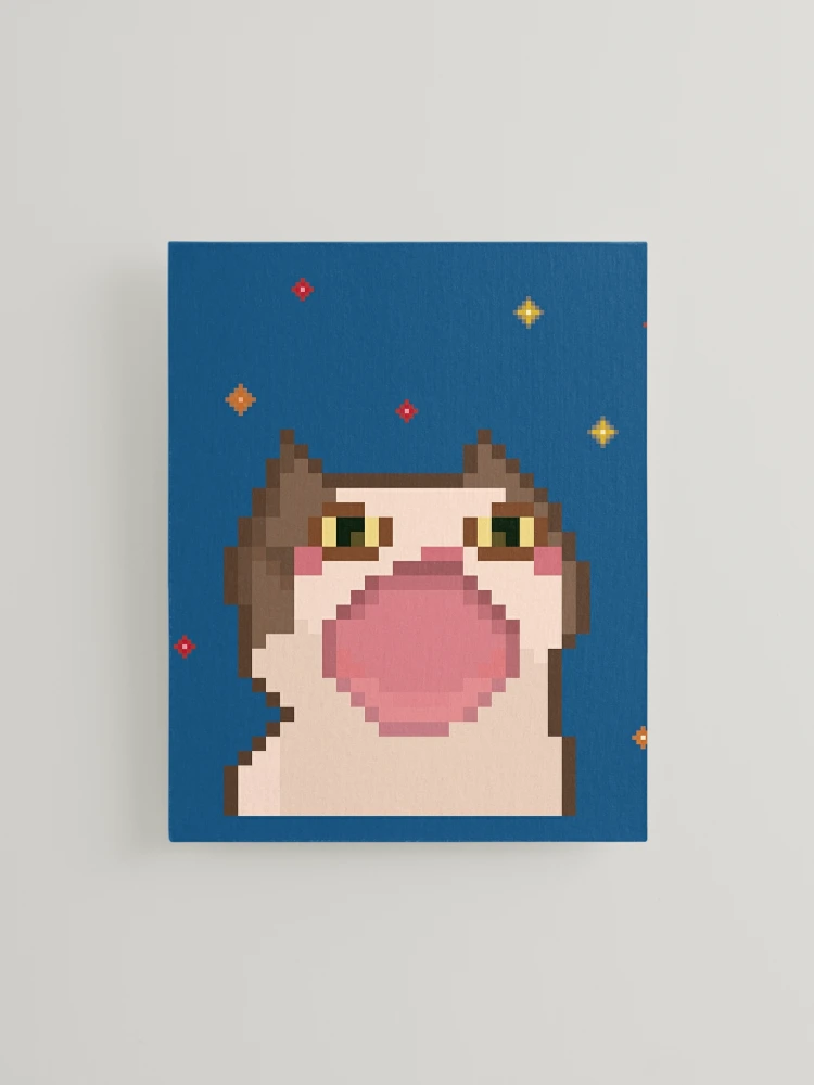 Pixelatte ☕🖌 on X: Pop Cat.. *pop* *pop* *pop* *pop* 🔊🔊 #popcat # pixelart #pixel_dailies #meme #cat  / X