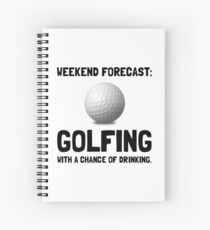 Weekend Forecast Golfing Spiral Notebook