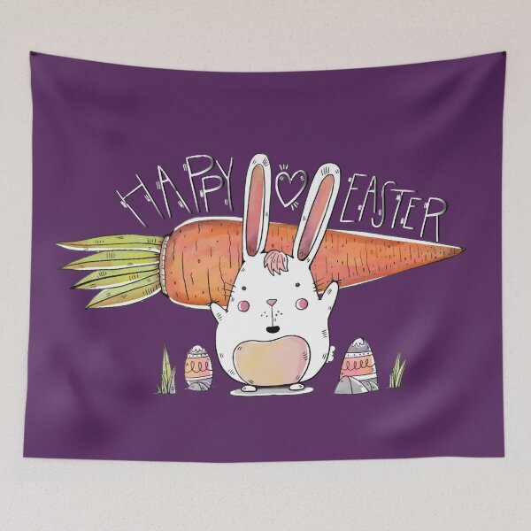 Item preview, Happy Easter carrot bunny designed and sold by urban-color.