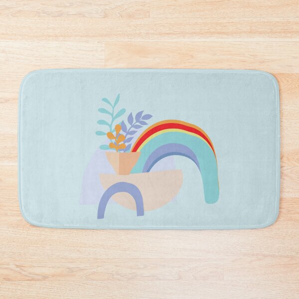 Item preview, Rainbow Colorful Flowers Plants Minimal Art designed and sold by Anna Lemos.