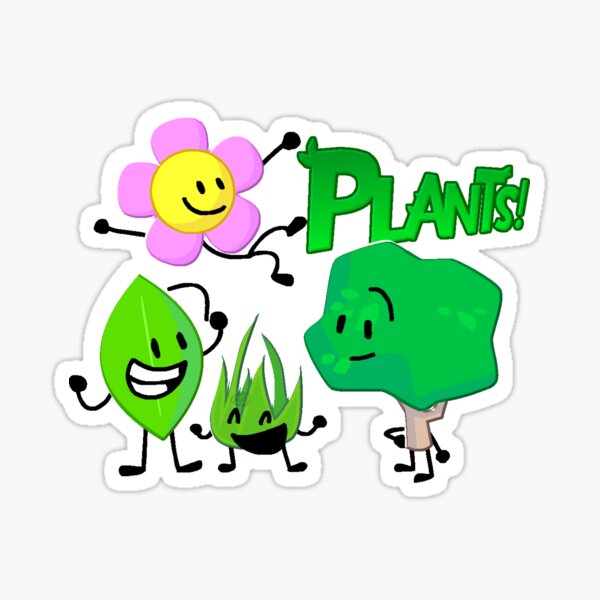 BFDI Plant Characters Sticker