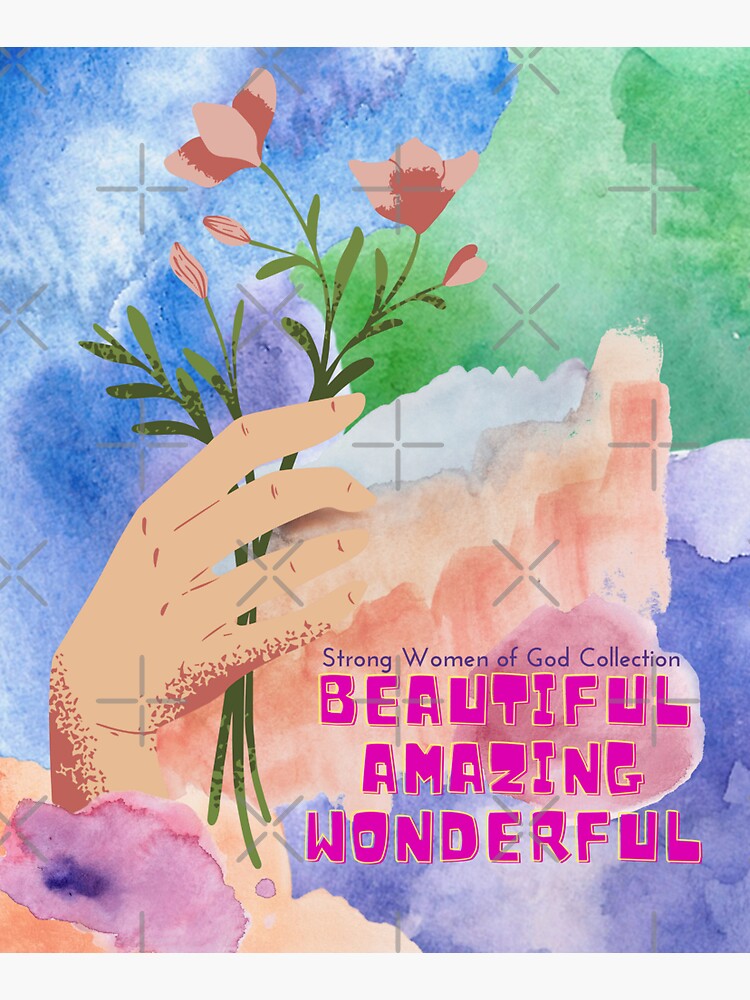 Thumbnail 3 of 3, Sticker, Beautiful Amazing Wonderful designed and sold by DesignsbyEH.