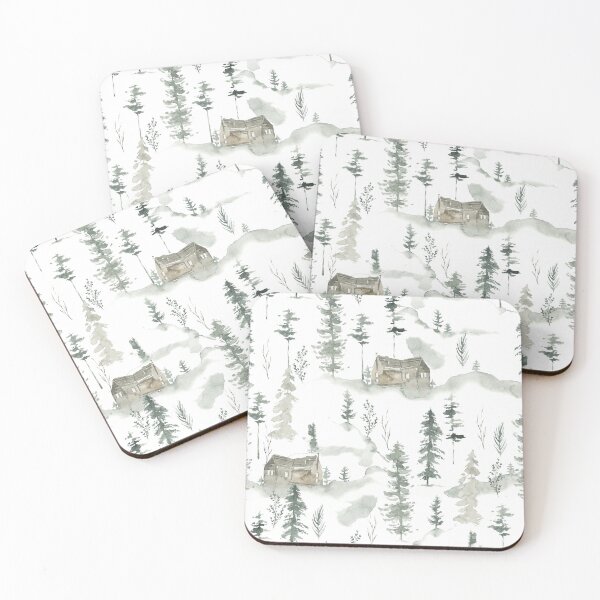 Item preview, Wood Cabin Forest Pattern designed and sold by NoSpecialShop.
