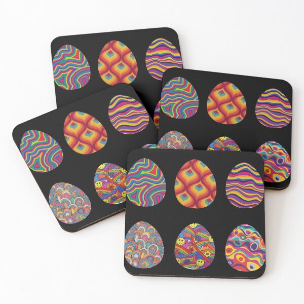 Item preview, Easter Eggs psychedelic pattern Collection designed and sold by Mariokao.