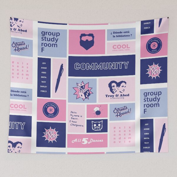 Item preview, community collage pink / blue designed and sold by jennlang.