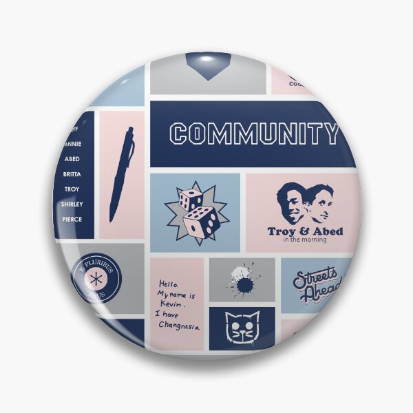 Item preview, community collage gray / blue designed and sold by jennlang.
