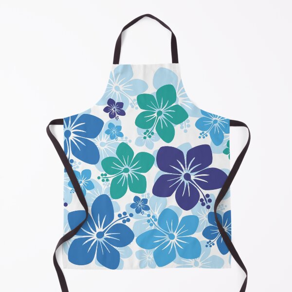 Item preview, Floral pattern in shades of blue designed and sold by crazycollective.