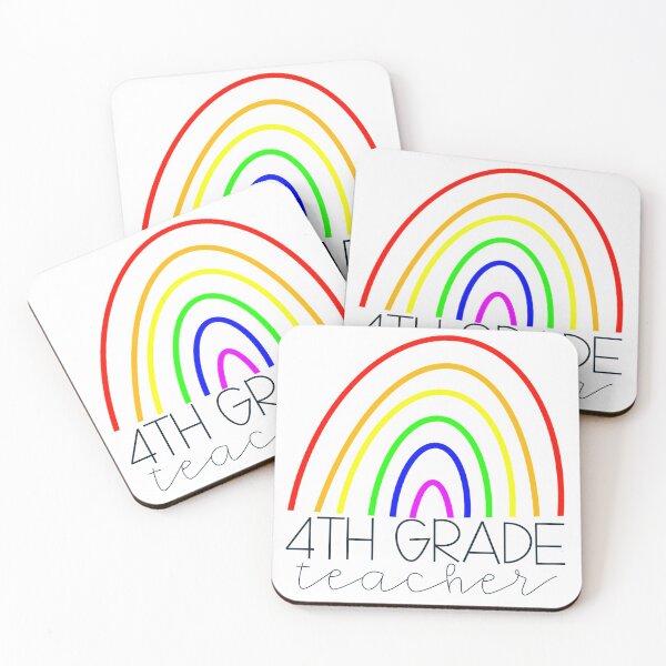 Item preview, Rainbow 4th Grade Teacher designed and sold by emfseal.