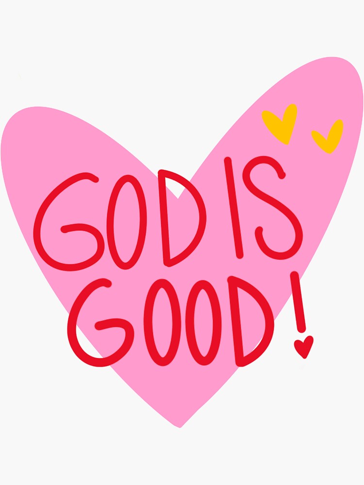 Thumbnail 3 of 3, Sticker, God is Good designed and sold by Care-PKG.