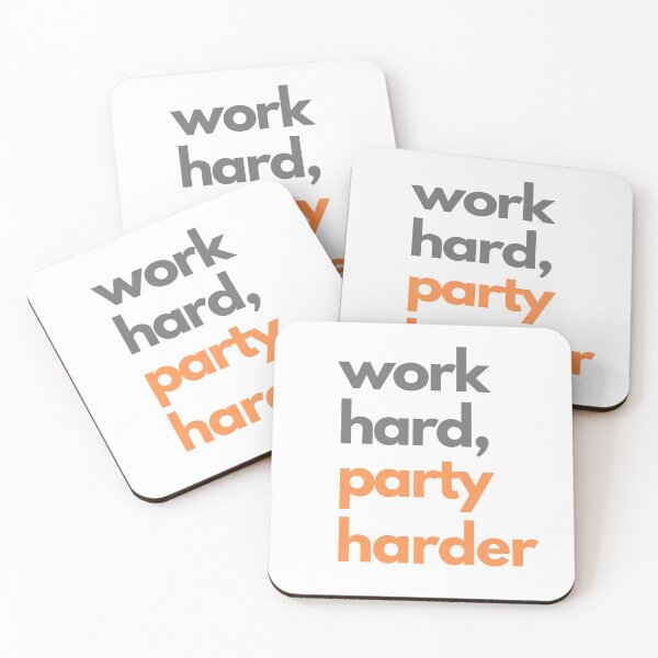 Item preview, Work hard party harder funny word quote  designed and sold by Marilena Strambu.