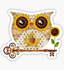 Owl's Autumn Song Sticker