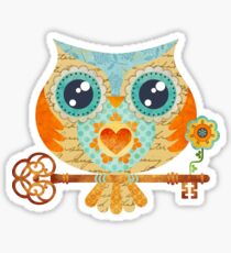 Owl's Summer Love Letters Sticker