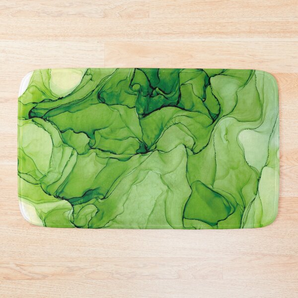 Item preview, Green Abstract 31721 Modern Alcohol Ink Painting by Herzart fluid art designed and sold by herzart.