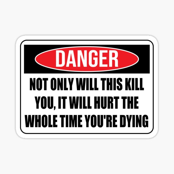 Super Funny Warning Sticker - Variety 10 Pack 3x5 Inch Vinyl Bumper  Stickers for Car, Truck, or Van - Hilarious Decals for Mechanic,  Construction