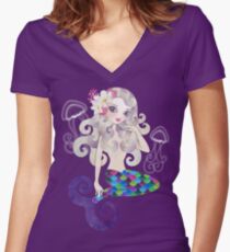 Amethyste Mermaid Women's Fitted V-Neck T-Shirt
