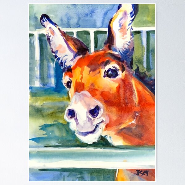 Item preview, Curious donkey designed and sold by Ksenia Annis.