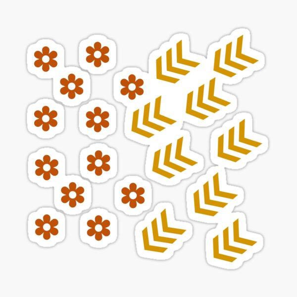 Flowers and stripes Sticker