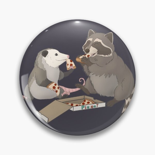 Artikel-Vorschau von Opossum und Waschbär essen Pizza, designt und verkauft von Mehu.