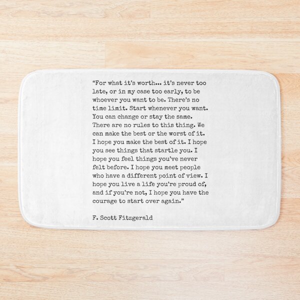Item preview, For What Its Worth | F. Scott Fitzgerald Quote designed and sold by KarolinaPaz.