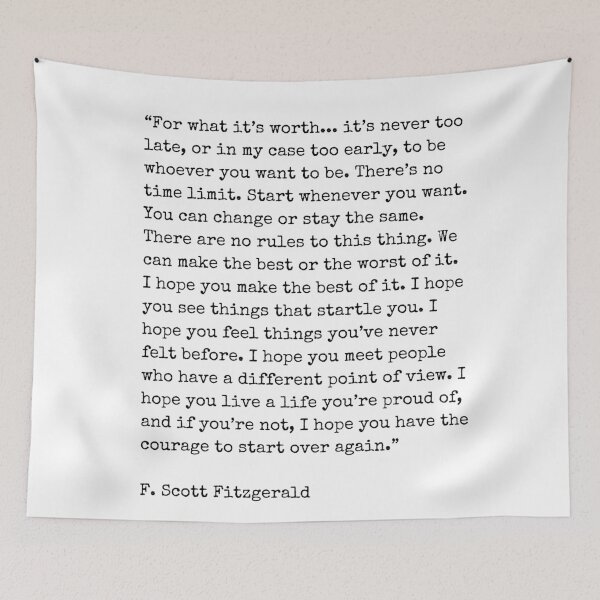 Item preview, For What Its Worth | F. Scott Fitzgerald Quote designed and sold by KarolinaPaz.