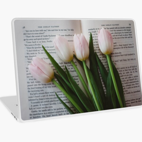 Tulipanes y literatura Vinilo para portátil