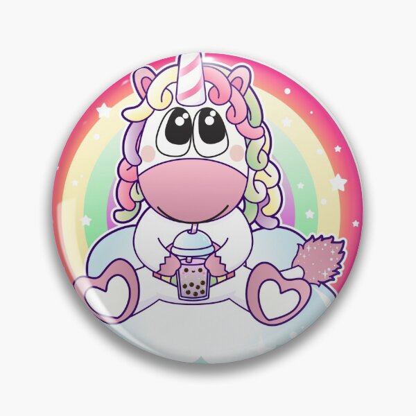 Item preview, Rainbow Unicorn drinking boba tea designed and sold by Jennysita.
