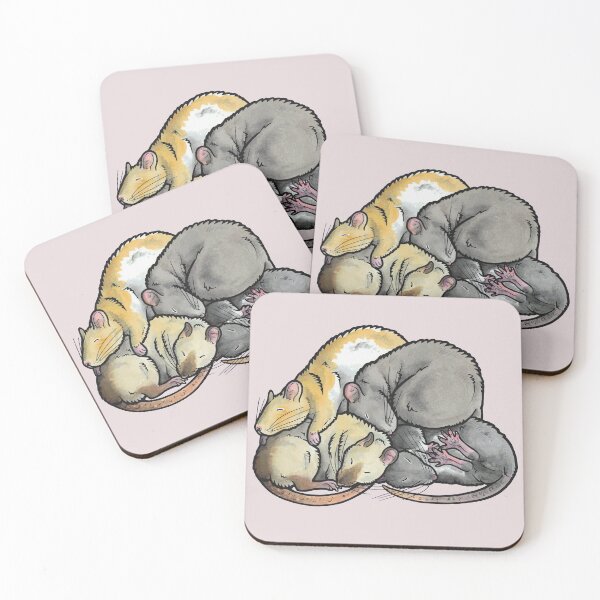 Item preview, Sleeping Pile of Pet Rats designed and sold by animalartbyjess.