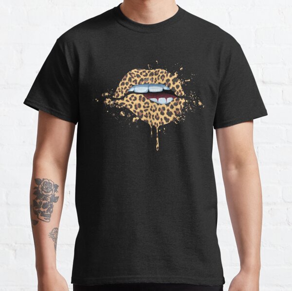 Cheap Dripping Lips Biting Leopard Pattern Louis Vuitton T Shirt - Shirt  Low Price