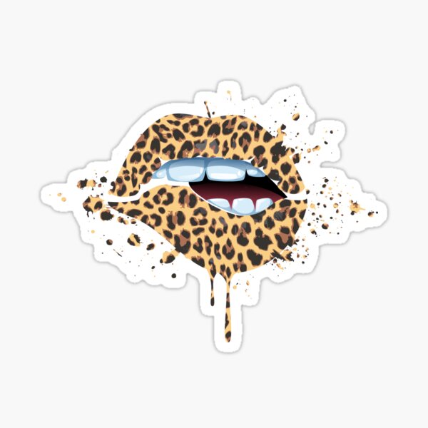 Leopard Dripping Lips Cheetah Lips Kiss Animal Print Women's Graphic  Fashion Casual Cotton Round Neck Female Shirt Short Sleeve - T-shirts -  AliExpress
