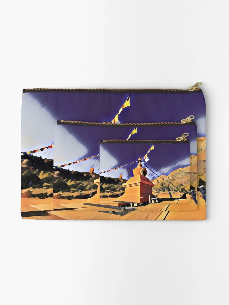 Thumbnail 2 of 4, Zipper Pouch, Stupa designed and sold by RakshaSD.