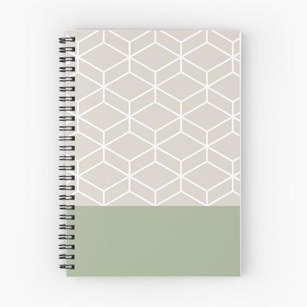 Artikelvorschau, Geometrisches Wabengitter-Manschettenmuster in Salbeigrün, Beige und Weiß entworfen und verkauft von kierkegaard.