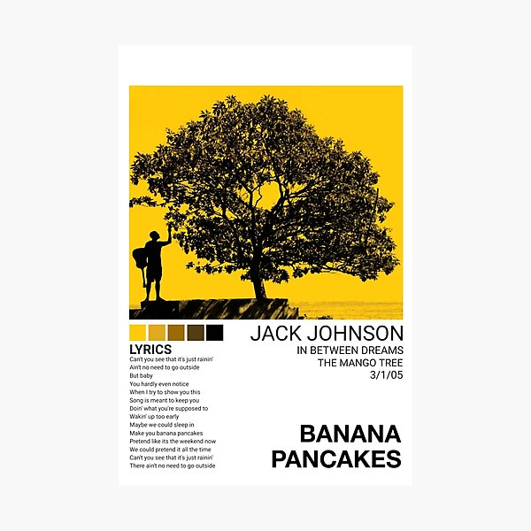 Item preview, Banana Pancakes jack johnson designed and sold by kira-eryn.