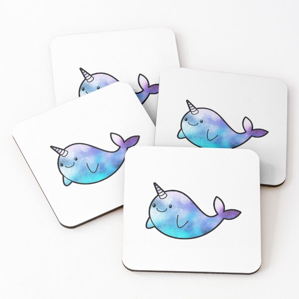 Item preview, Cute Narwhal Kids Blue Purple and White Rainbow Sky Colors designed and sold by Matt Ballinger.