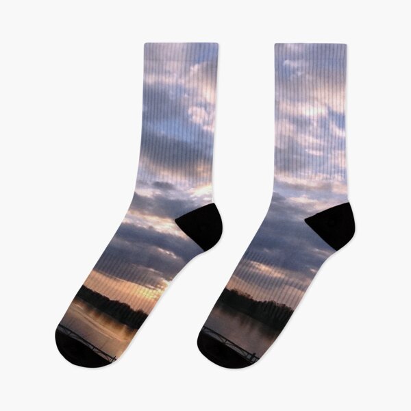 Item preview, Sunset Piercing Clouds Over Lake Hiawatha  designed and sold by JinjerS.