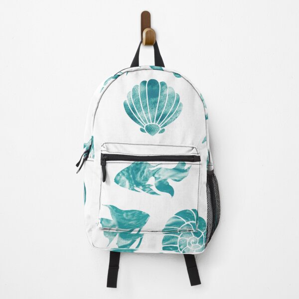 Item preview, Ocean Animals & shells Sticker Pack / Fish, Dolphin, Turtle, Teal Waves Aesthetic Sticker Pack  designed and sold by marina ralston.