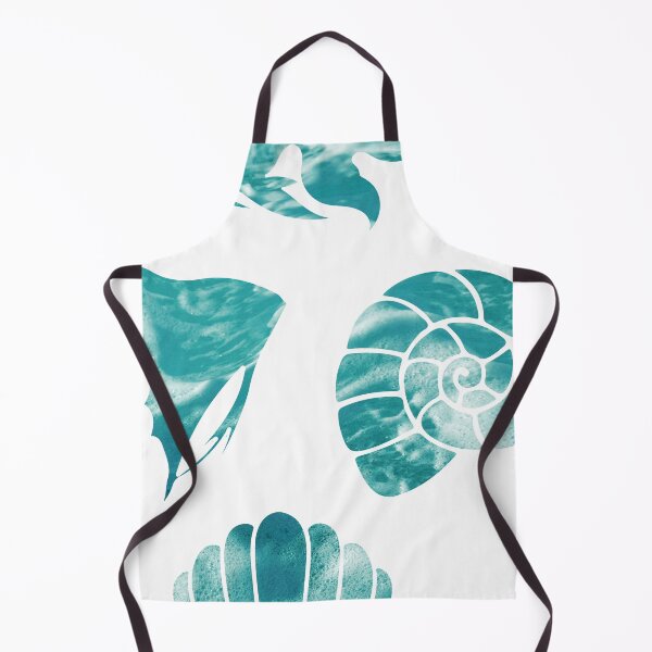 Item preview, Ocean Animals & shells Sticker Pack / Fish, Dolphin, Turtle, Teal Waves Aesthetic Sticker Pack designed and sold by marina ralston.