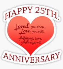 25th. Anniversary Sticker