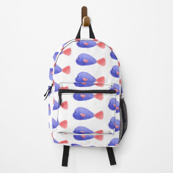 Aperçu de l'œuvre Poisson bleu et rose dessiné à la main simple créée et vendue par TheBattenworld.