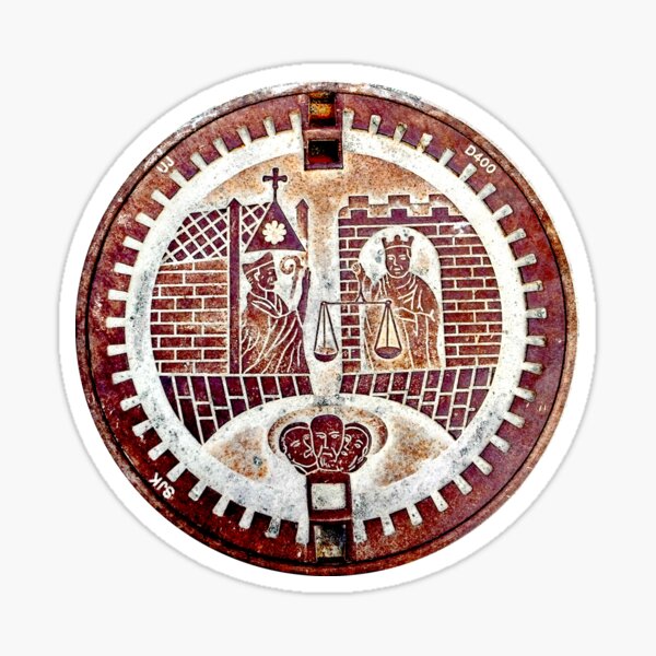Item preview, Manhole Cover City Of Trondheim designed and sold by Freyas-Eventyr.