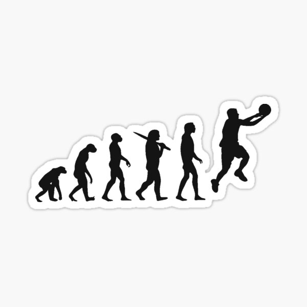 basketball evolution Sticker
