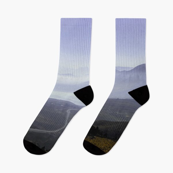 Item preview, road with foggy sky and mountains scenic in California designed and sold by Mrvell.