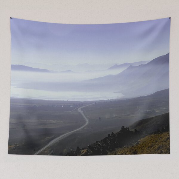 Item preview, road with foggy sky and mountains scenic in California designed and sold by Mrvell.