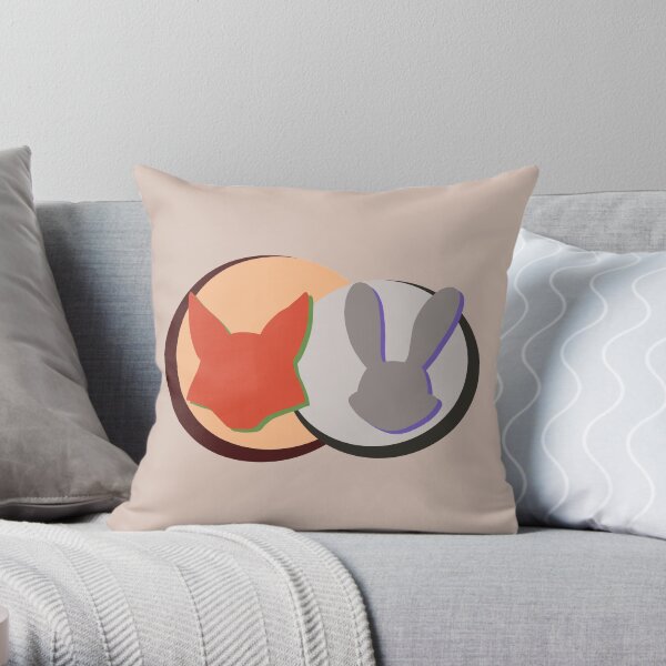Nick and Judy Logo Design Throw Pillow