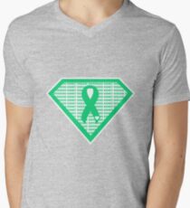 Kidney Disease Superhero Men's V-Neck T-Shirt