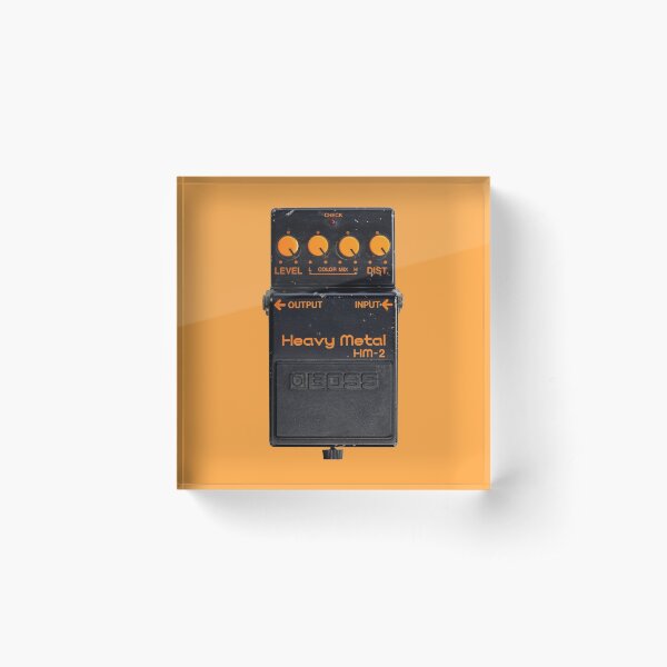 Boss HM-2 Heavy Metal Guitar Pedal Alternative Orange Acrylic Block