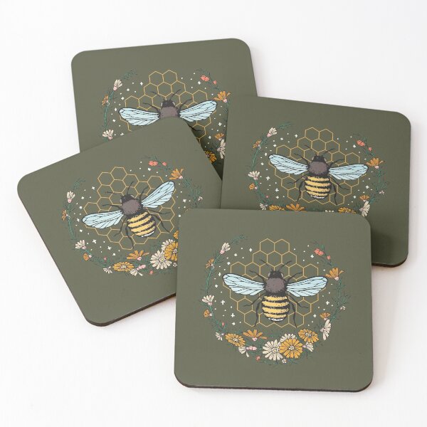 Item preview, Floral Honeycomb Bee Lover Art designed and sold by MrEddie10.