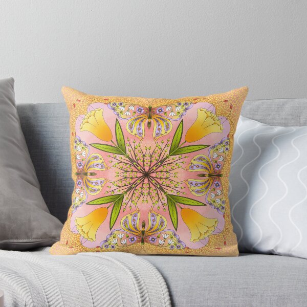 Item preview, Vibrant Yellow Tulips and Butterflies designed and sold by Bonnie Shaw.