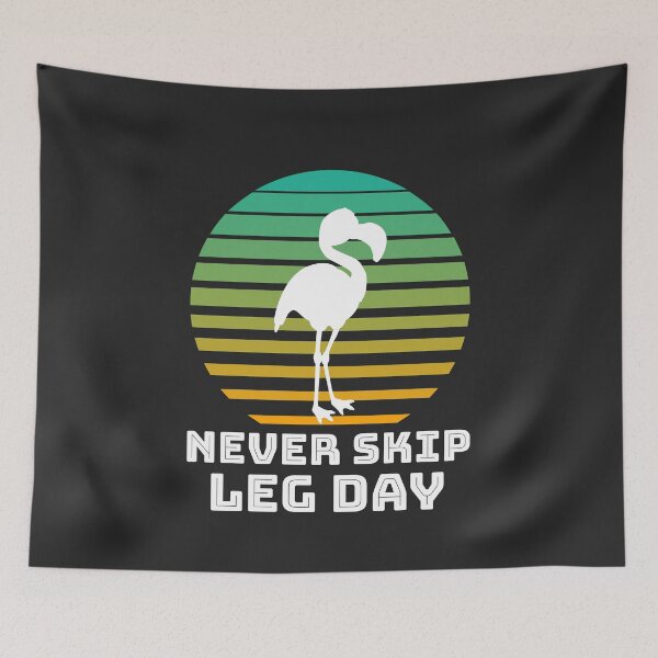 Item preview, Never Skip Leg Day Flamingo Sunset Workout Gift designed and sold by EricJP.